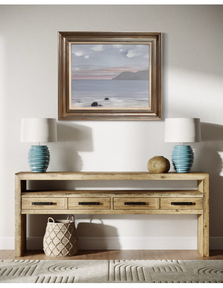 Lago Rivera , Antonio. (A Coruña 1916-París 1990). Marina. Técnica mixta sobre lienzo