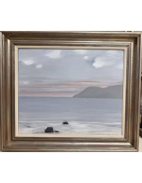 Lago Rivera , Antonio. (A Coruña 1916-París 1990). Marina. Técnica mixta sobre lienzo