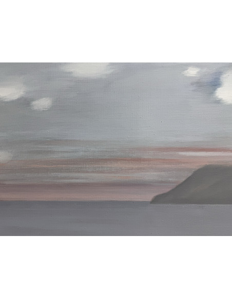 Lago Rivera , Antonio. (A Coruña 1916-París 1990). Marina. Técnica mixta sobre lienzo