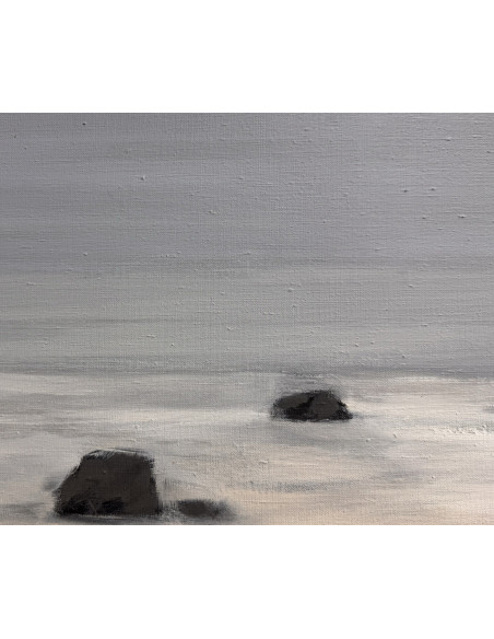 Lago Rivera , Antonio. (A Coruña 1916-París 1990). Marina. Técnica mixta sobre lienzo