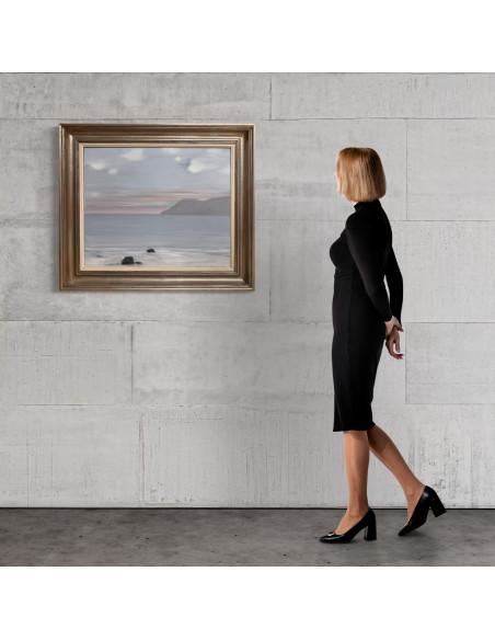 Lago Rivera , Antonio. (A Coruña 1916-París 1990). Marina. Técnica mixta sobre lienzo