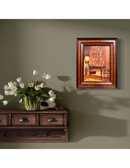 Rogelio Puente. (La Habana, Cuba, 1936 - A Coruña, 1996). Interior. Óleo sobre lienzo.