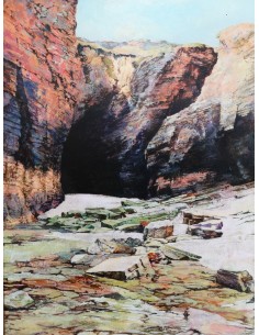 Cipriano Riveiro. Praia das catedrais. Óleo sobre lienzo 2