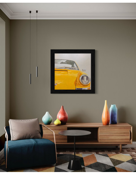Garaizábal, Javier. (Ferrol, A Coruña, 1944). Porsche 911. Óleo sobre tabla.