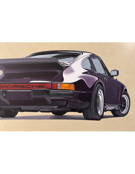 Roberto Yepes. (A Coruña, 1970). Porsche 911 Turbo. Acrílico sobre lienzo.