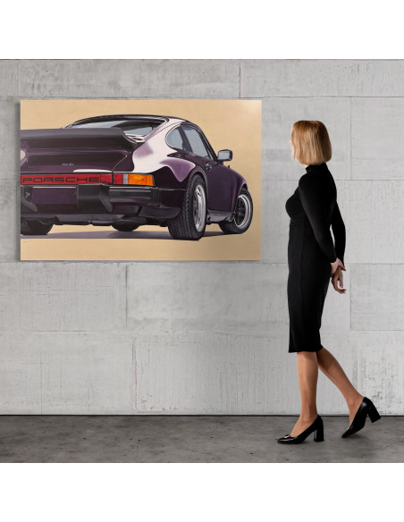 Roberto Yepes. (A Coruña, 1970). Porsche 911 Turbo. Acrílico sobre lienzo.