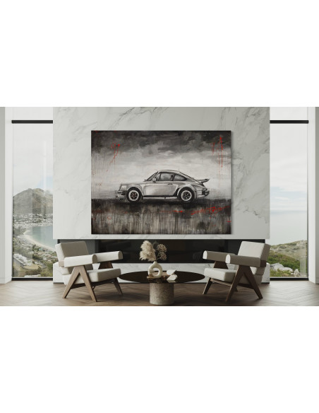 Óscar Cabana (A Coruña, 1980). Porsche 911. Técnica mixta sobre lienzo