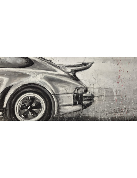 Óscar Cabana (A Coruña, 1980). Porsche 911. Técnica mixta sobre lienzo