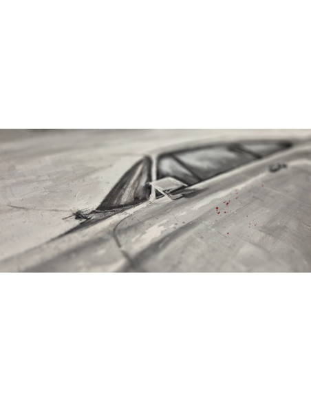 Óscar Cabana (A Coruña, 1980). Porsche 911. Técnica mixta sobre lienzo
