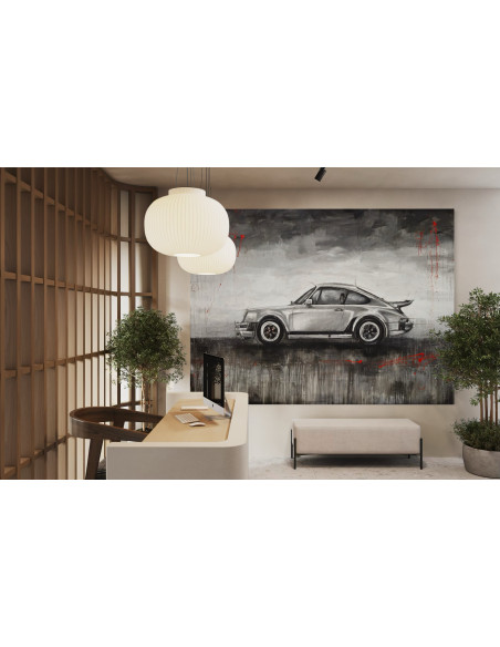 Óscar Cabana (A Coruña, 1980). Porsche 911. Técnica mixta sobre lienzo