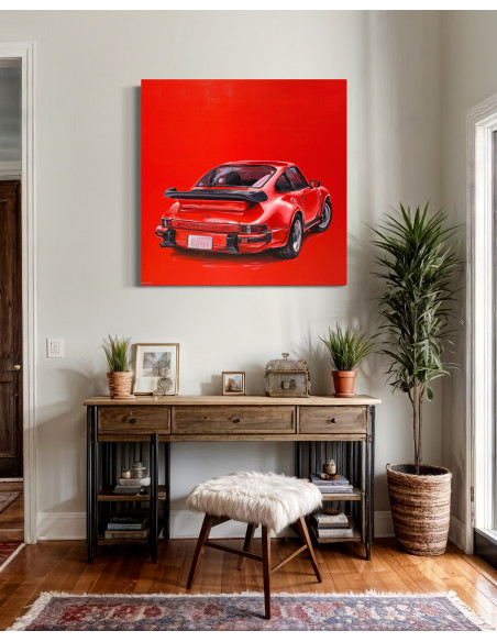 Edgar Ortiz. (A Coruña, 1982). Rojo. Óleo sobre lienzo.