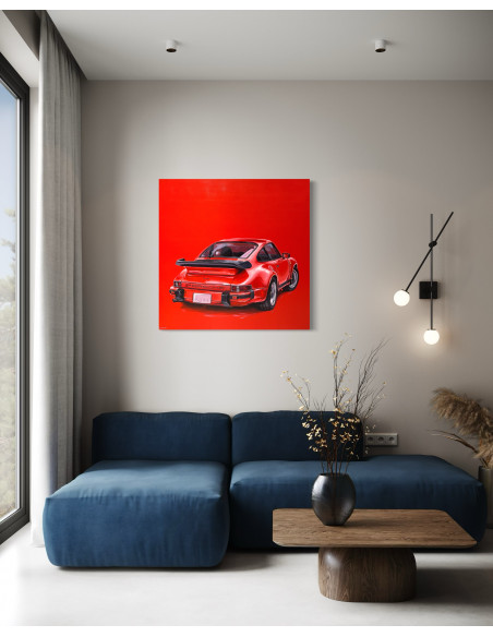 Edgar Ortiz. (A Coruña, 1982). Rojo. Óleo sobre lienzo.