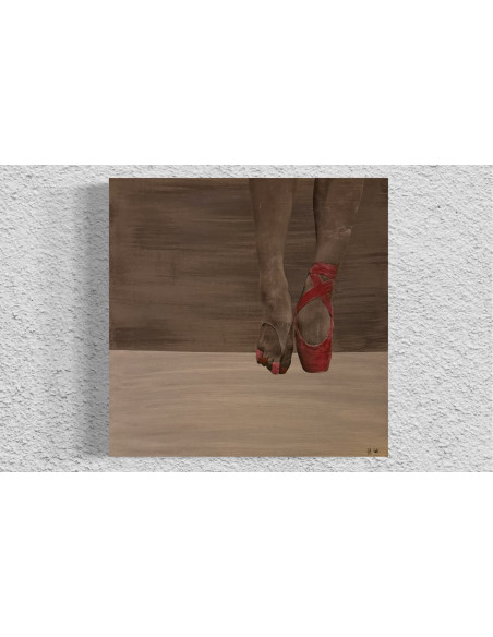 Mónica Coto. Danzando la vida. Mixta sobre tabla.