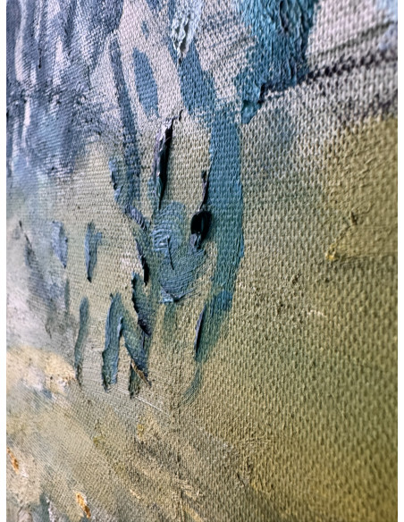 Tim Behrens (Londres, Inglaterra, 1937 - A Coruña, 2017). S/T. Óleo sobre lienzo.