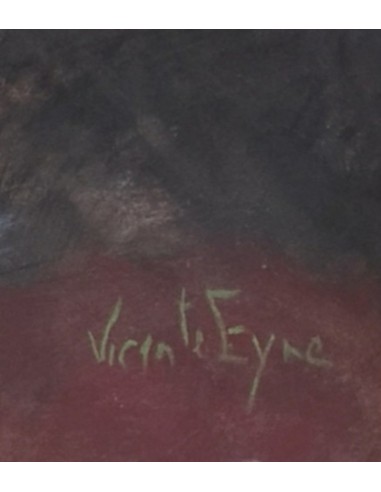 Vicente Eyre (Ponte Caldelas, 1918 - Lugo, 2008). Cristo. Técnica mixta sobre papel