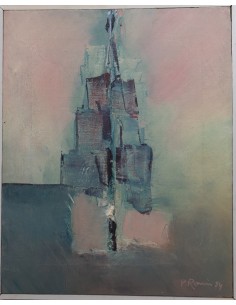 P. Román. Composición. Acrílico sobre lienzo