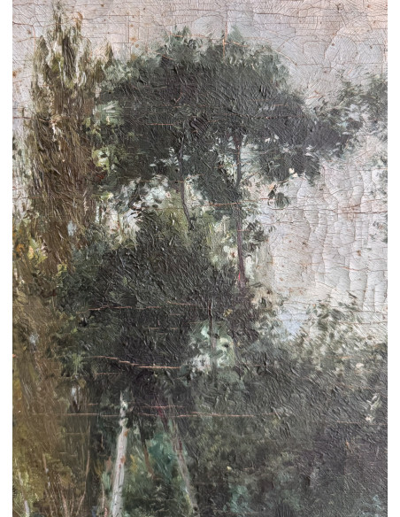 Francisco Lloréns Díaz (A Coruña, 1874 - 1948). S/t. Óleo sobre lienzo.