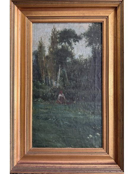 Francisco Lloréns Díaz (A Coruña, 1874 - 1948). S/t. Óleo sobre lienzo.