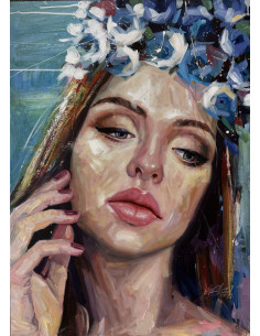 Frank Elia. (Cuba, 1990). Azul. Acrílico lienzo. 2