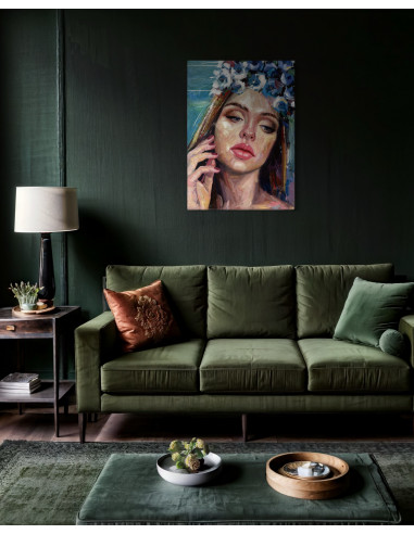 Frank Elia. (Cuba, 1990). Azul. Acrílico lienzo.