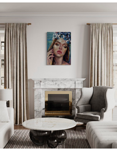 Frank Elia. (Cuba, 1990). Azul. Acrílico lienzo.