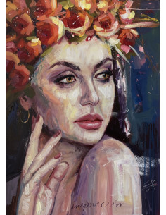 Frank Elia. (Cuba, 1990). Inspiración. Acrílico lienzo. 2