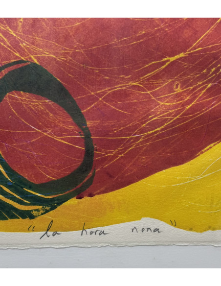 Enrique Tenreiro. (A Coruña, 1969). La hora nona. Grabado monotipo.