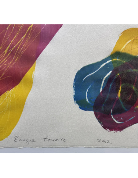 Enrique Tenreiro. (A Coruña, 1969). La hora nona. Grabado monotipo.