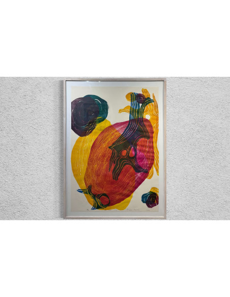 Enrique Tenreiro. (A Coruña, 1969). La hora nona. Grabado monotipo.