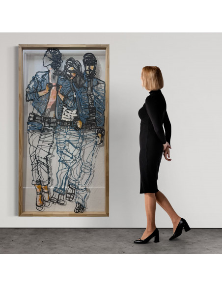María Mata (Lugo, 1962). Bambú. Técnica mixta.
