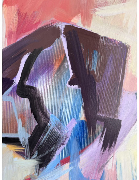 Gabino Gaona. (Valoria la Buena, Valladolid. 1933 - 2007). S/t. Óleo sobre tabla.