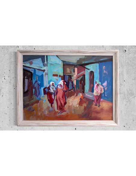 Gabino Gaona. (Valoria la Buena, Valladolid. 1933 - 2007). S/t. Óleo sobre tabla.