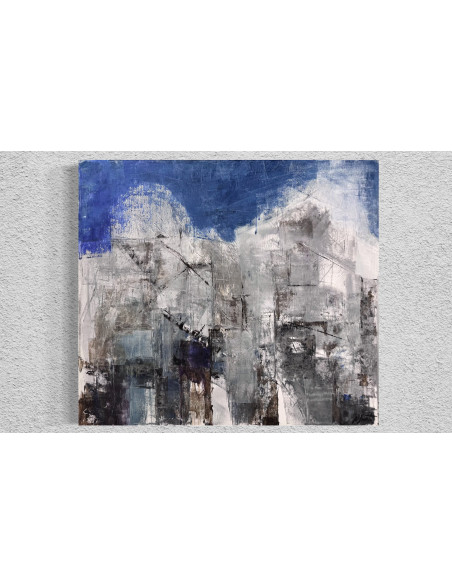 Ángeles Jorreto (Ourense, 1944). Distrito 32. Mixta sobre lienzo.