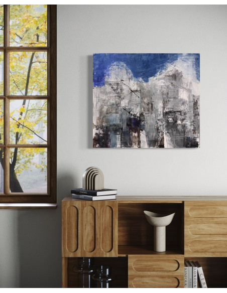 Ángeles Jorreto (Ourense, 1944). Distrito 32. Mixta sobre lienzo.