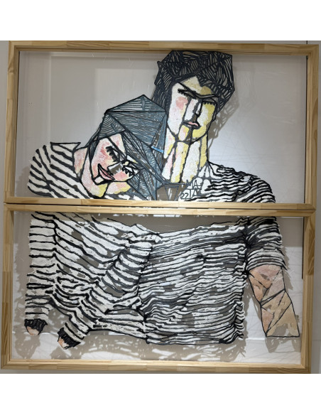 María Mata (Lugo, 1962). Bambú. Técnica mixta.