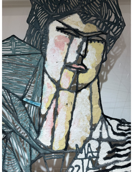 María Mata (Lugo, 1962). Bambú. Técnica mixta.
