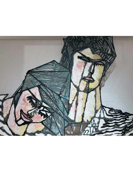 María Mata (Lugo, 1962). Bambú. Técnica mixta.