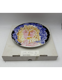 Xoti de Luis (Vigo, 1953 ). S/t.. Óleo sobre cerámica. 2