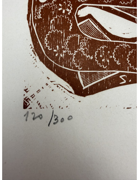 Luis Seoane. (Buenos Aires, Argentina, 1910 - A Coruña, 1979). Bestiario Girri. Xilografía.