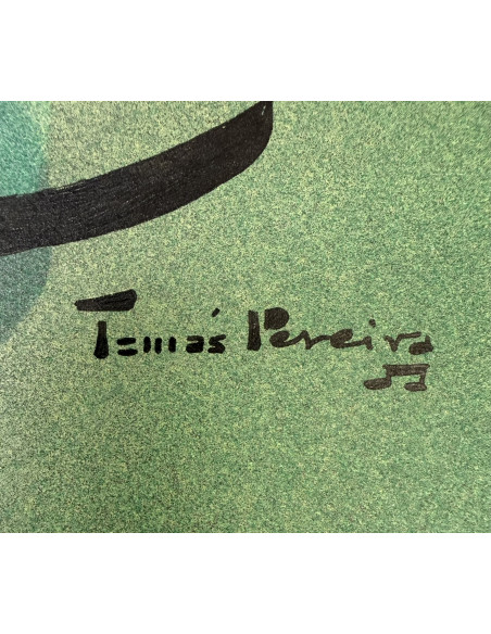 Tomás Pereira Revuelta. (A Coruña 1929-1993). Pareja. Aerógrafo y tinta sobre cartulina.