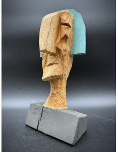 Tino Canicoba .Marina. Talla en madera de castaño... 2