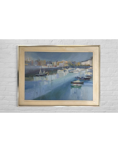 Gloria Torner (Burgos, 1934). Marina. Óleo...