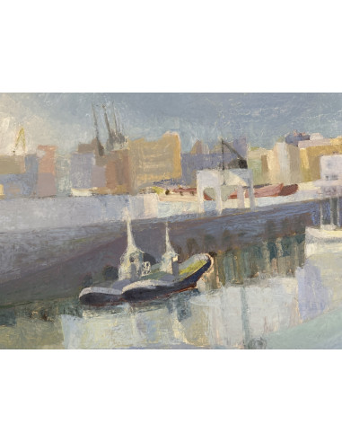 Gloria Torner (Burgos, 1934). Marina. Óleo...
