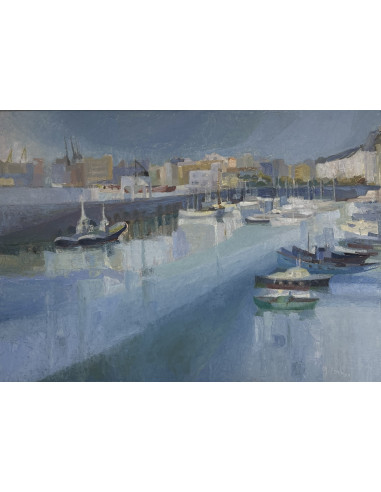 Gloria Torner (Burgos, 1934). Marina. Óleo...