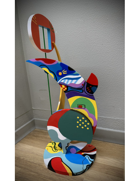 Julio Pereira (Venezuela, 1969). Momentos Lúdicos. Materiales reciclados policromados.