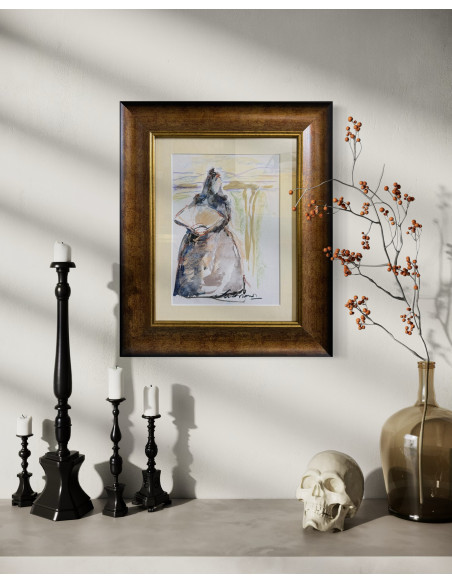 Victoriano Fernández. (A Coruña, 1971). S/t. Técnica mixta sobre cartulina.