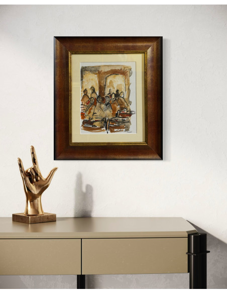 Victoriano Fernández. (A Coruña, 1971). S/t. Técnica mixta sobre cartulina.