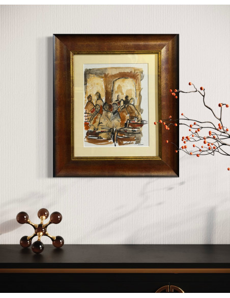 Victoriano Fernández. (A Coruña, 1971). S/t. Técnica mixta sobre cartulina.