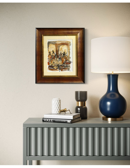 Victoriano Fernández. (A Coruña, 1971). S/t. Técnica mixta sobre cartulina.