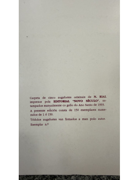 N. Rial. Praza das Praterias. Aguafuerte.